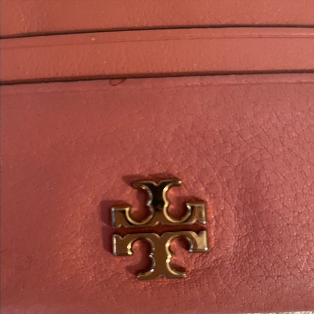 TORY BURCH Cognac Leather Card Holder - Picture 5 of 7